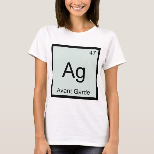 Ag - アバンギャルド 化学元素記号 Tシャツ (正面)