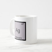 Ag - アンバーグリス おもしろ化学元素記号Tシャツ コーヒーマグカップ (正面左)