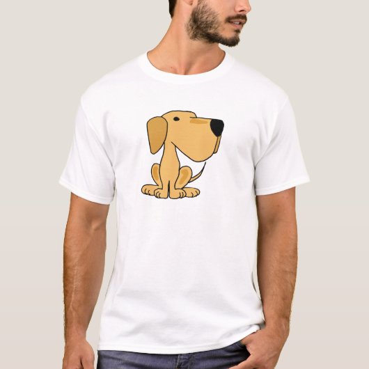 AG-素晴らしく黄色いラブラドールの小犬 Tシャツ (正面)