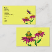 AG-花、カエルおよびトンボの名刺 名刺 (正面/裏面)