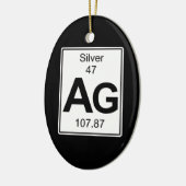 Ag -銀 セラミックオーナメント (左)