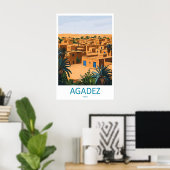 Agadez Travel Print Agadez Wall Niger Agadez Art ポスター (ホームオフィス)