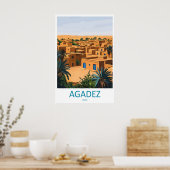 Agadez Travel Print Agadez Wall Niger Agadez Art ポスター (キッチン)