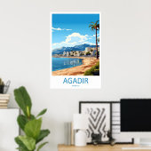 Agadir Travel Print Wall Art Agadir Wall Hanging ポスター (ホームオフィス)