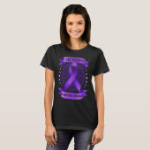 Against Domestic Violence Mandala purple ribbon Tシャツ (正面フル)