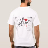 Against the World – 恋人おそろいTシャツ / 愛 Tシャツ (裏面)