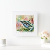 Agama de Bribon 061024AREF124 - Watercolor スクエア壁時計 (ホーム)
