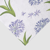 agapanthus African lily flowers seamless pattern 薄葉紙 (詳細)