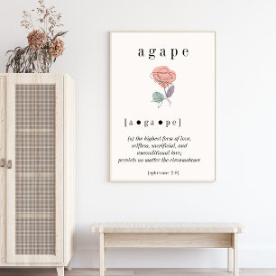 Agape Definition Wall Artポスター ポスター