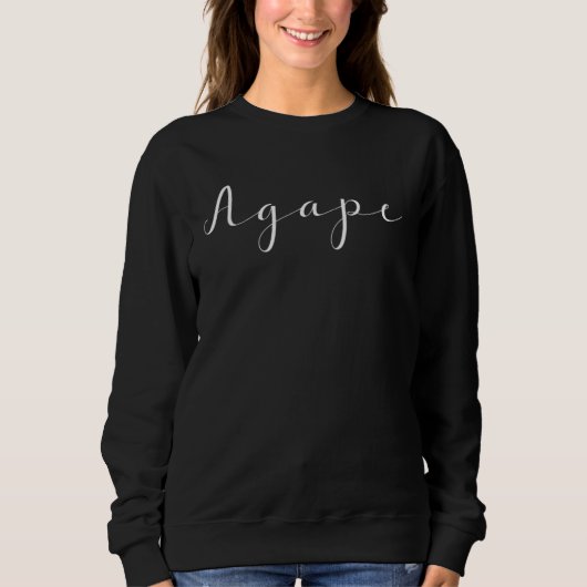 Agape Hebrew word for brotherly love Women s スウェットシャツ (正面)