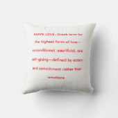AGAPE LOVE クッション (裏面)