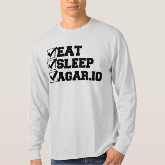 、Agar.ioの袖のワイシャツメンズ食べて下さい、眠らせて下さい Tシャツ