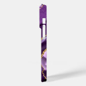 Agateパープル金ゴールドグリッターあなたの名前iPhoneケース Case-Mate iPhoneケース (裏面 / 左)