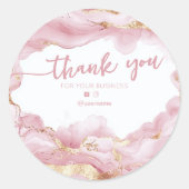 Agateビジネスブランディングサンキューカード ラウンドシール (正面)