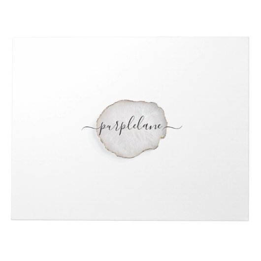 Agateメモパーソナライズされた帳 ノートパッド (正面)