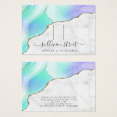 Agate大理石ヘアクリップバレットディスプレイカード (正面&裏面)