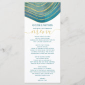 Agate水彩ティール（緑がかった色）緑メニュー メニュー (正面)