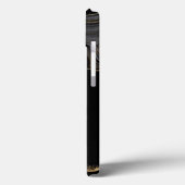 Agate黒モダン金ゴールドグリッタースクリプト名 Case-Mate iPhoneケース (裏面 / 左)