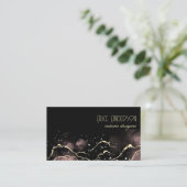 agate インク ラグジュアリー エレガント ゴールド モダン グラム 名刺 (スタンド正面)