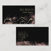 agate インク ラグジュアリー エレガント ゴールド モダン グラム 名刺 (正面/裏面)