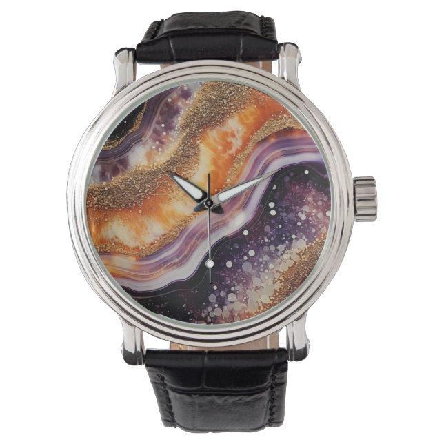 Agate Art Watch 腕時計 (正面)