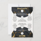 Agate Black Gold Marble Arch Manicure Display Card サンキューカード (裏面)