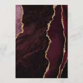 Agate Burgundy金ゴールドスクリプト結婚Dark's メニュー (裏面)