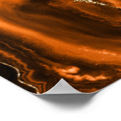 Agate Burnt Orange Gold Ivory Wedding Welcome ポスター (角)