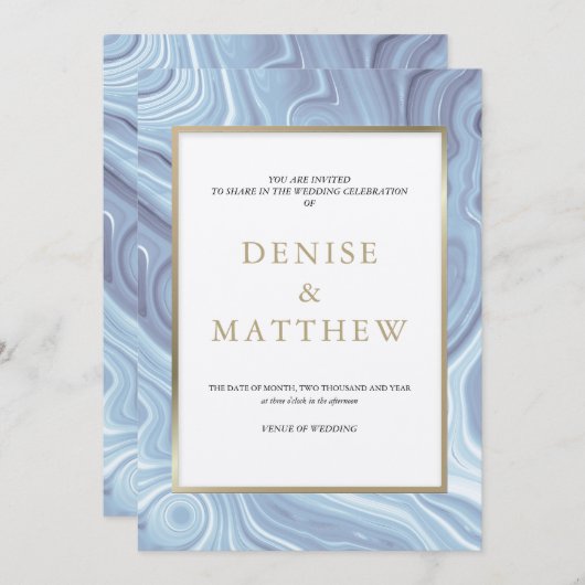 agate Collection Omphalodes 青い招待状 招待状 (正面/裏面)