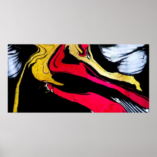 Agate Crystal. Golden swirl, artistic design. The  ポスター (正面)