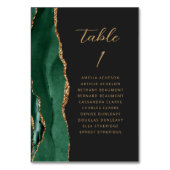 Agate Emerald Green金ゴールドスモダンクリプ結婚ト テーブルナンバー (正面)