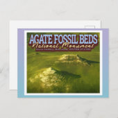 AGATE FOSSIL BEDS国定記念碑 – NEBRASKA USA ポストカード (正面/裏面)