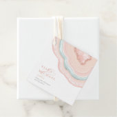 Agate Geodeグリッターありがとうバラ金ゴールドID647 フェイバータグ (インサイチュ)