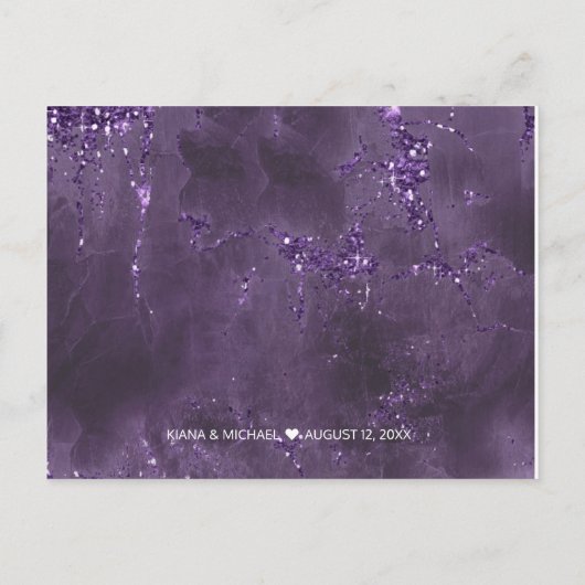 Agate GeodeグリッターサンキューバイオレットID647 案内ポストカード (裏面)