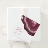 Agate GeodeグリッターサンキューバーガンディID647 フェイバータグ (インサイチュ)