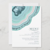 Agate Geodeグリッター結婚のティール(緑がかった色)ID647 (正面)