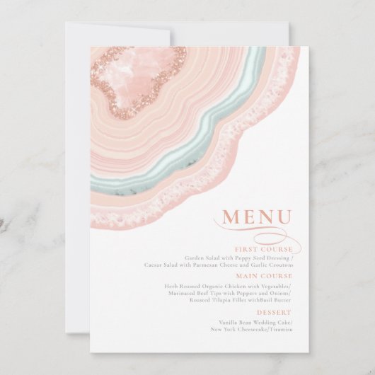 Agate Geodeグリッター結婚のバラ金ゴールドID647 (正面)