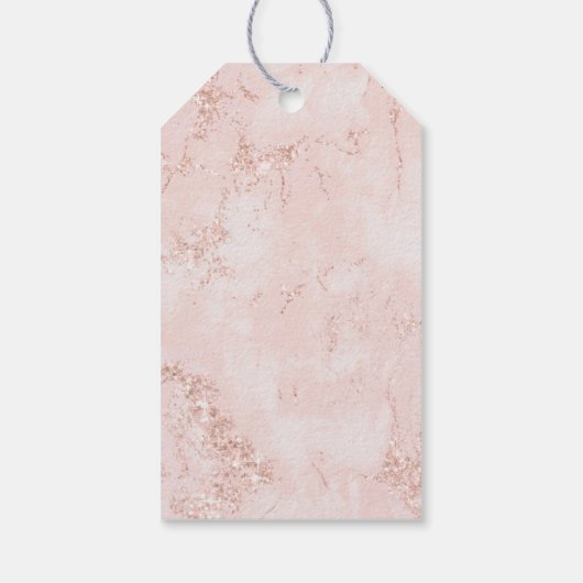 Agate Geodeグリッター結婚のバラ金ゴールドID647 ギフトタグ (裏面)