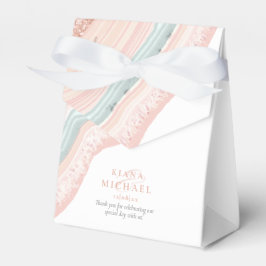 Agate Geodeグリッター結婚のバラ金ゴールドID647 フェイバーボックス