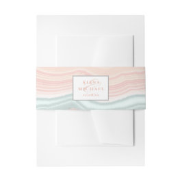 Agate Geodeグリッター結婚のバラ金ゴールドID647 招待状ベリーバンド