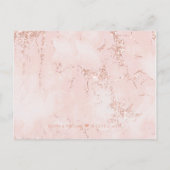 Agate Geodeグリッター結婚のバラ金ゴールドID647 案内ポストカード (裏面)