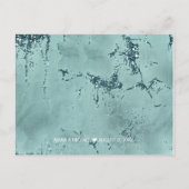 Agate Geodeグリッター結婚ズサンキューティール(緑がかった色)ID647 案内ポストカード (裏面)