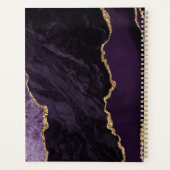 Agate Geodeスクリプトパープル金ゴールド結婚ダークの計画 プランナー手帳 (裏面)