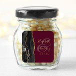 Agate Geodeスクリプトブラック金ゴールドブルゴーニュ結婚ーズ スクエアシール<br><div class="desc">このステッエレガントクはモダン、金ゴールドグリッターでトリミングされた黒い水色のアゲイトデザインを備えフェイクている。赤カスタマイズい背景に金ゴールド色の文字を簡単に、大きなアンパサンドの上に手書きの書道の新郎新婦の名前。</div>