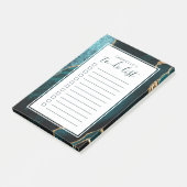 Agate Geodeパーソナライズされたティール（緑がかった色）Blue金ゴールド一覧 ポストイット (アングル)