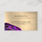 Agate Geode金ゴールドメタル名刺 名刺 (裏面)