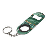 Agate Green金ゴールドあなたの名前キーチェーンボトルオープナー キーホルダー栓抜き (正面アングル)