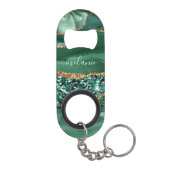 Agate Green金ゴールドあなたの名前キーチェーンボトルオープナー キーホルダー栓抜き (裏面)