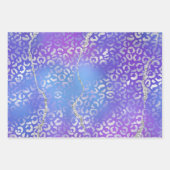 Agate Leopard Print with Glitter and Jewel-Tone ラッピングペーパーシート (正面)