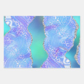 Agate Leopard Print with Glitter and Jewel-Tone ラッピングペーパーシート (正面2)